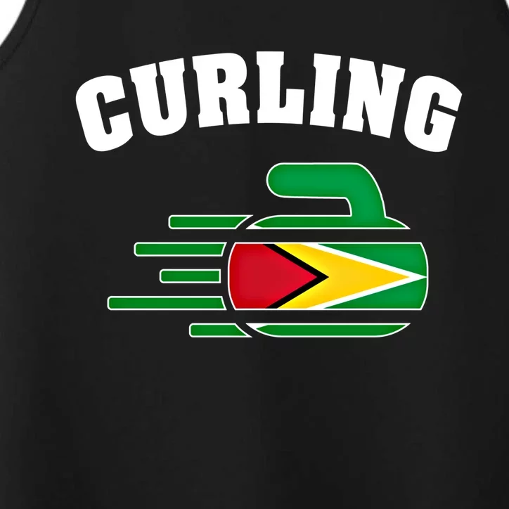 Guyana Curling Fans Jersey Guyanese Curlers Winter Sports Gift Performance Tank