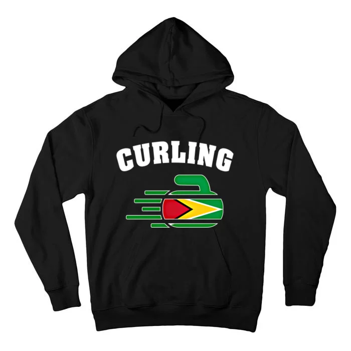 Guyana Curling Fans Jersey Guyanese Curlers Winter Sports Gift Tall Hoodie