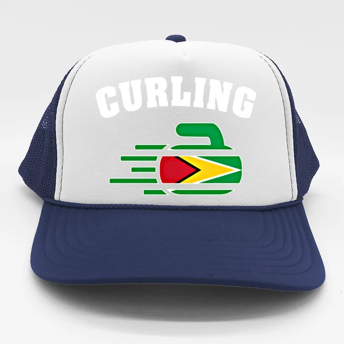 Guyana Curling Fans Jersey Guyanese Curlers Winter Sports Gift Trucker Hat