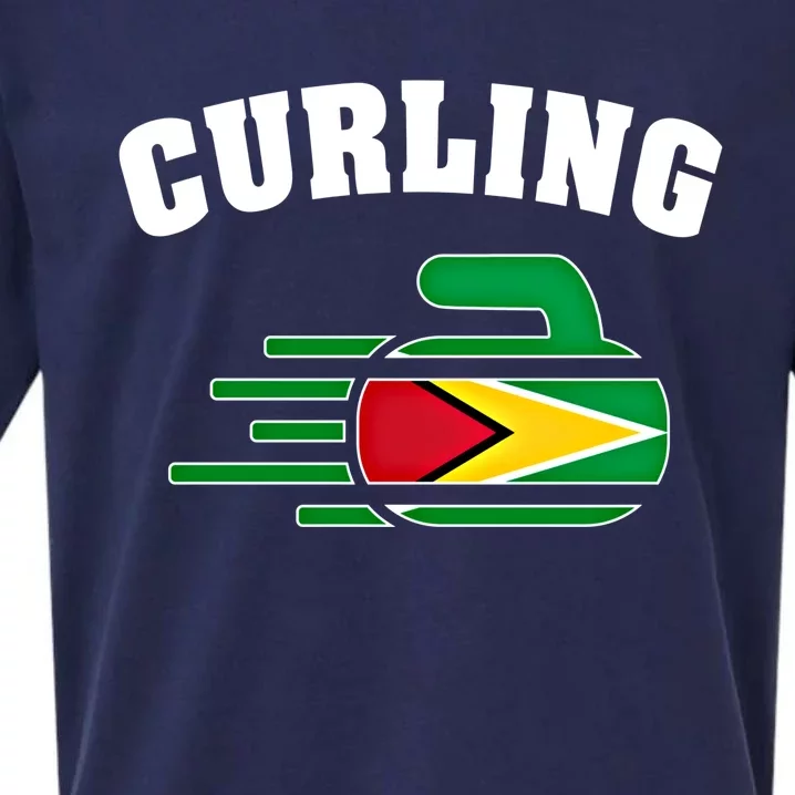 Guyana Curling Fans Jersey Guyanese Curlers Winter Sports Gift Sueded Cloud Jersey T-Shirt