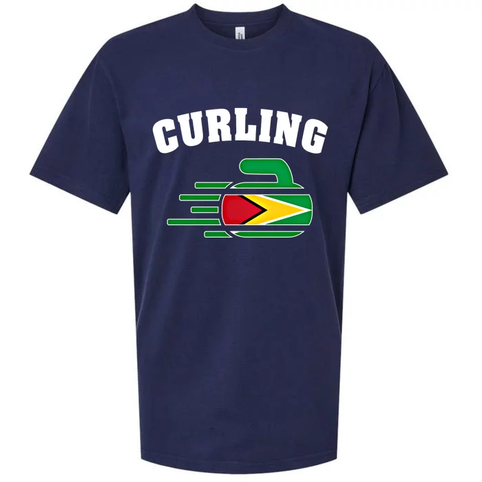 Guyana Curling Fans Jersey Guyanese Curlers Winter Sports Gift Sueded Cloud Jersey T-Shirt