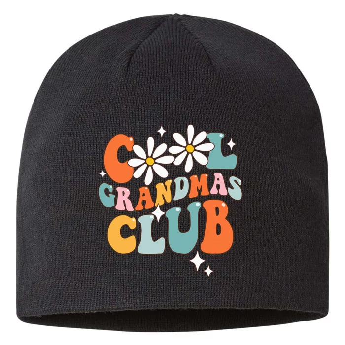 Groovy Cool Grandmas Club Funny Smile Mother's Day 8 1/2in Sustainable Knit Beanie