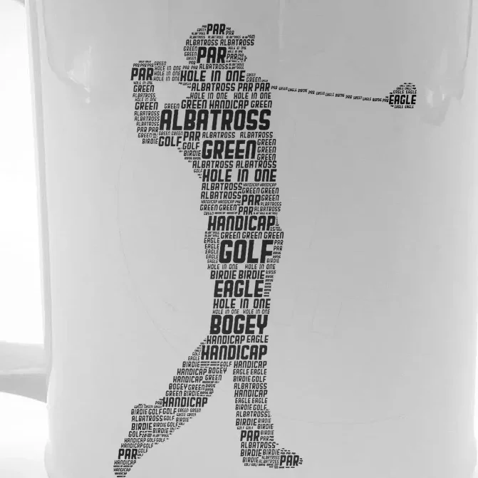 Golf Club Golfer Golfing Front & Back Beer Stein