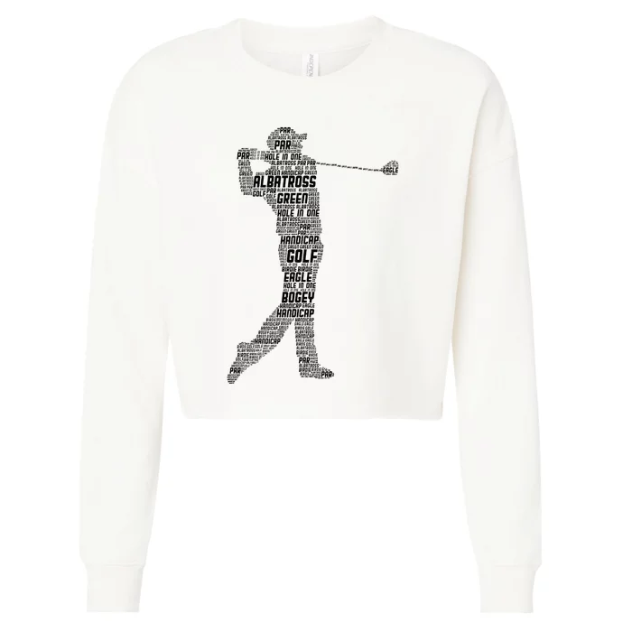 Golf Club Golfer Golfing Cropped Pullover Crew