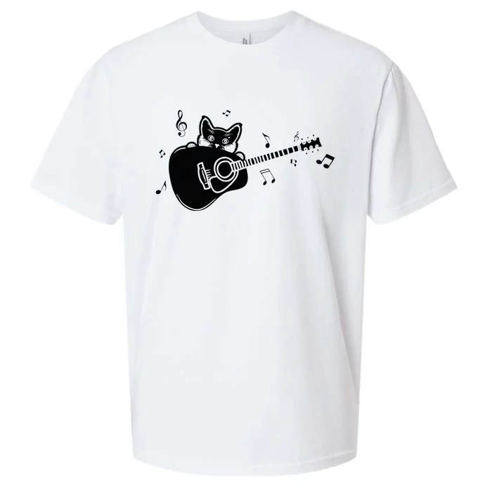 Guitarist Cat Guitar Music Lover Sueded Cloud Jersey T-Shirt