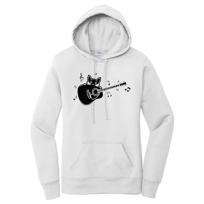 Guitarist Cat Guitar Music Lover Women's Pullover Hoodie