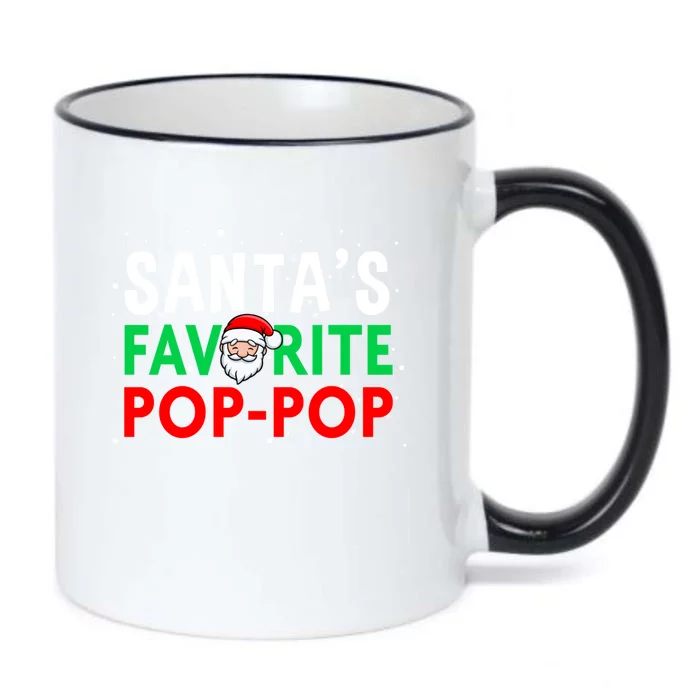 Grandpa Christmas Gift SantaS Favorite Poppop Gift Black Color Changing Mug