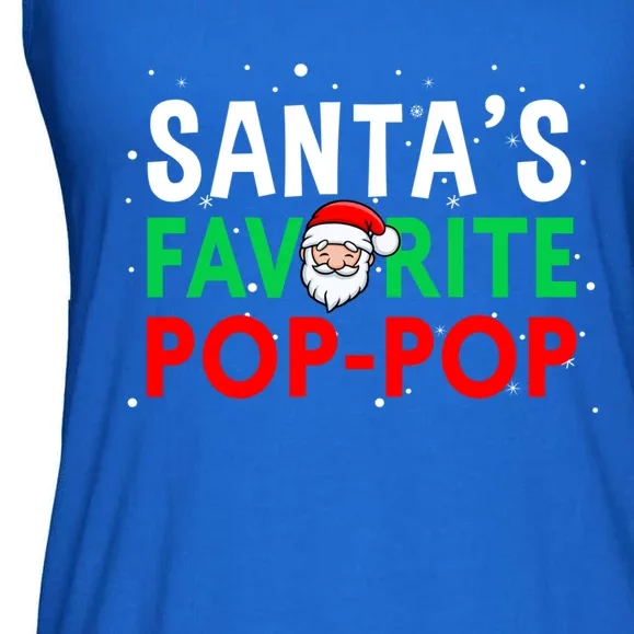 Grandpa Christmas Gift SantaS Favorite Poppop Gift Ladies Essential Flowy Tank