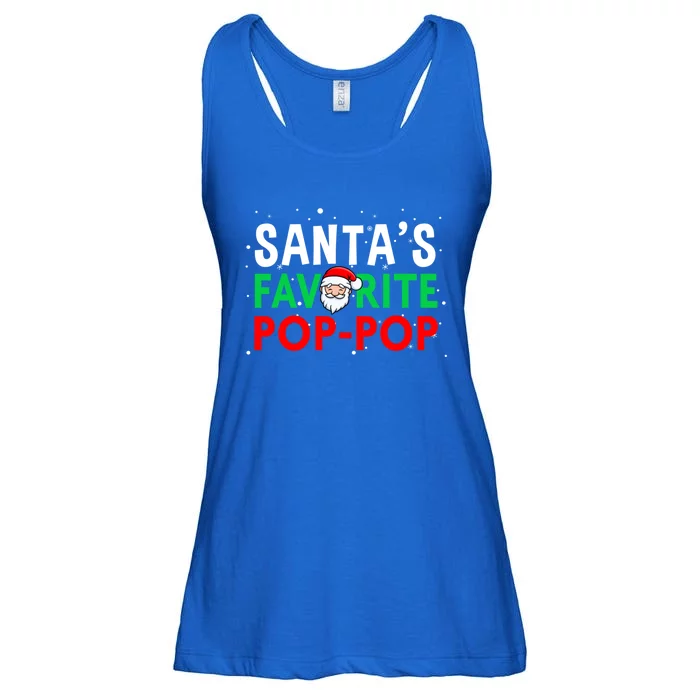 Grandpa Christmas Gift SantaS Favorite Poppop Gift Ladies Essential Flowy Tank