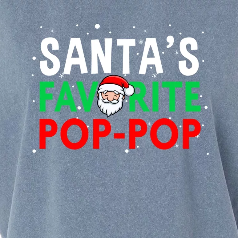 Grandpa Christmas Gift SantaS Favorite Poppop Gift Garment-Dyed Women's Muscle Tee