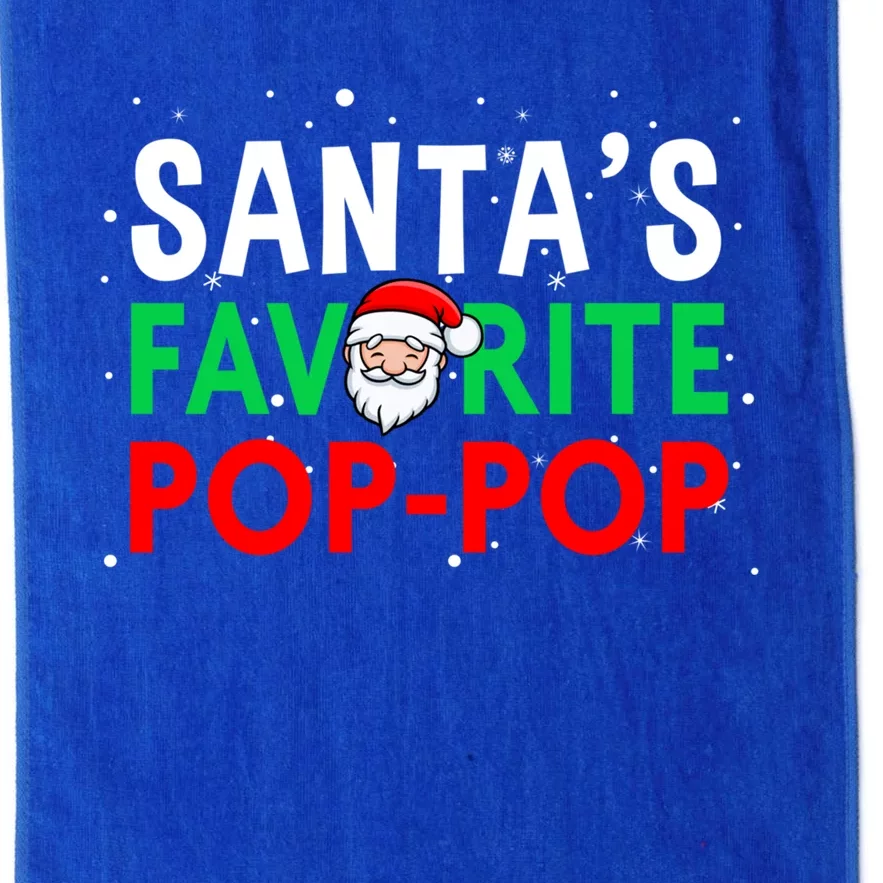 Grandpa Christmas Gift SantaS Favorite Poppop Gift Platinum Collection Golf Towel