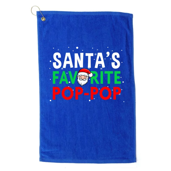 Grandpa Christmas Gift SantaS Favorite Poppop Gift Platinum Collection Golf Towel