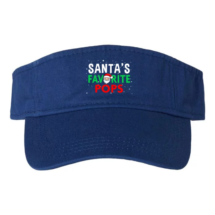 Grandpa Christmas Great Gift SantaS Favorite Pops Funny Gift Valucap Bio-Washed Visor