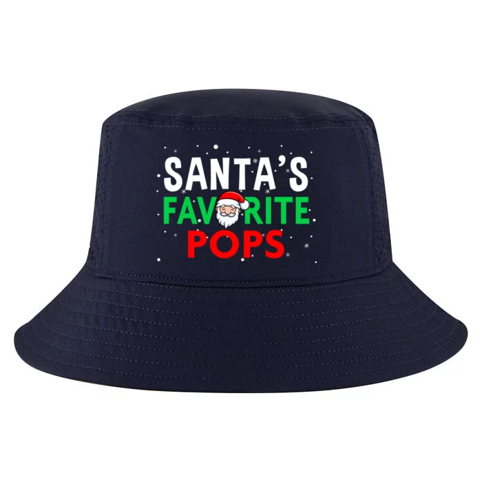 Grandpa Christmas Great Gift SantaS Favorite Pops Funny Gift Cool Comfort Performance Bucket Hat