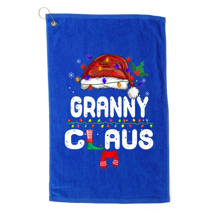 Granny Claus Gift Christmas Pajama Family Matching Xmas Cute Gift Platinum Collection Golf Towel