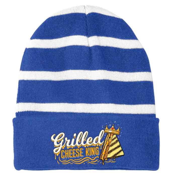 Grilled Cheese Gift Grilled Cheese King Gift Striped Beanie with Solid Band