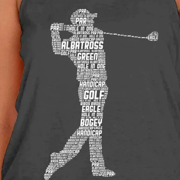 Golf Club Golfer Golfing Women's Knotted Racerback Tank