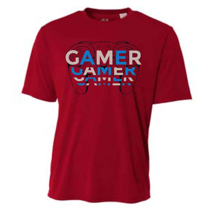 Gamer Controller Gaming Controller For Gamers Cooling Performance Crew T-Shirt