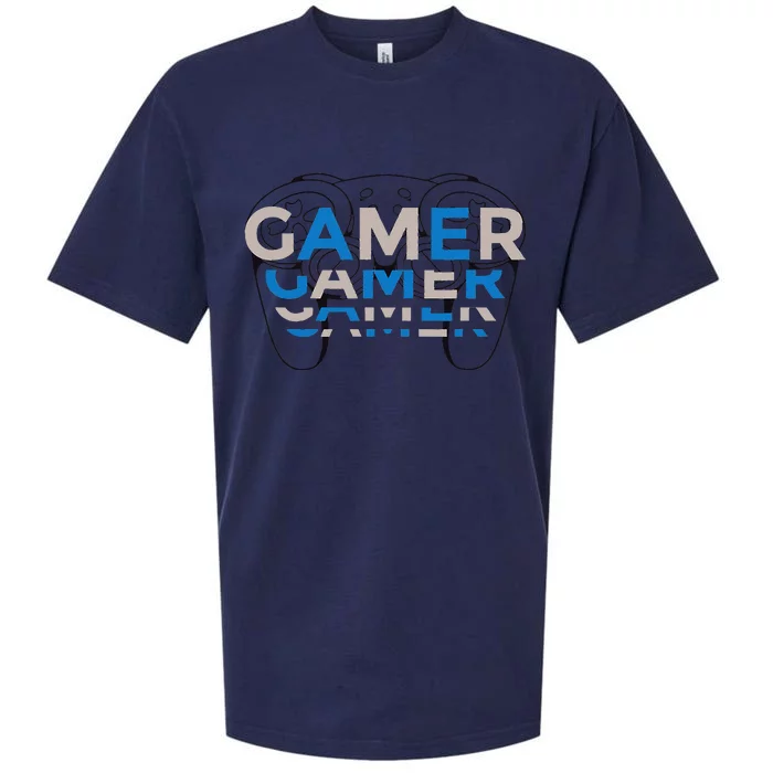 Gamer Controller Gaming Controller For Gamers Sueded Cloud Jersey T-Shirt