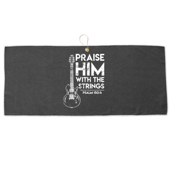 Guitar Christian Guitarist Guitar Player Adult Gift Large Microfiber Waffle Golf Towel