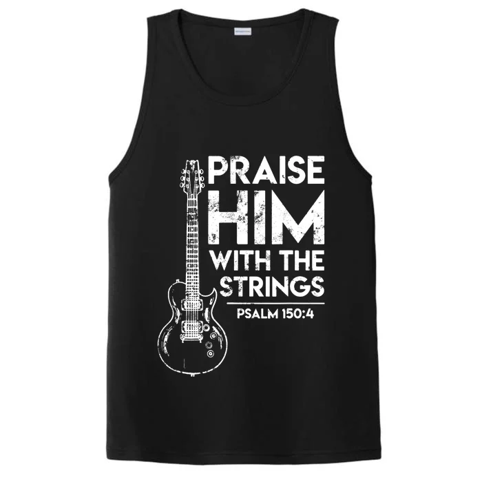 Guitar Christian Guitarist Guitar Player Adult Gift Performance Tank