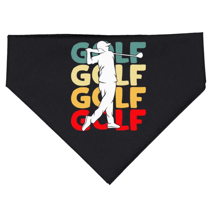 Golf Club Golfing Golfer USA-Made Doggie Bandana