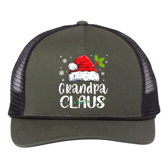 Grandpa Claus Gift Christmas Pajama Family Matching Xmas Gift Retro Rope Trucker Hat Cap