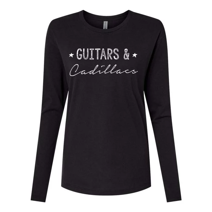 Guitars & Cadillacs Womens Cotton Relaxed Long Sleeve T-Shirt