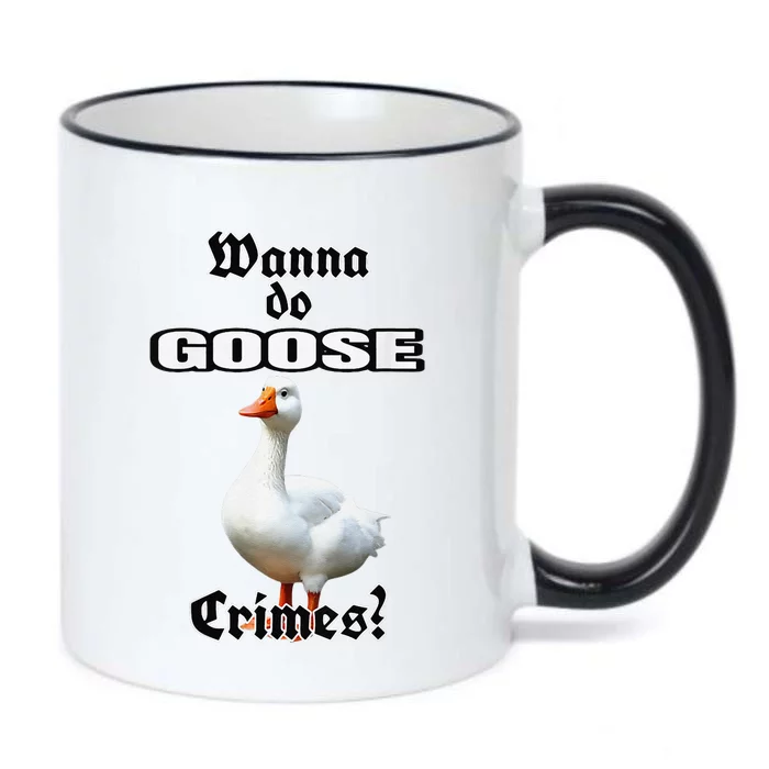 Goose Crimes Black Color Changing Mug