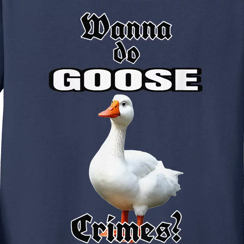 Goose Crimes Kids Long Sleeve Shirt