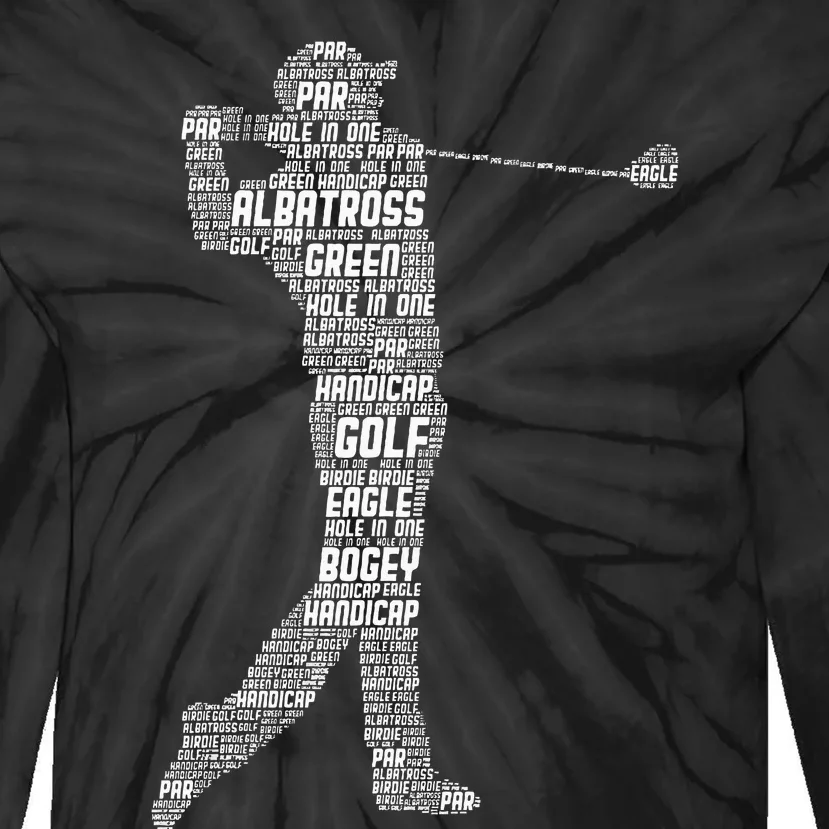 Golf Club Golfer Golfing Tie-Dye Long Sleeve Shirt