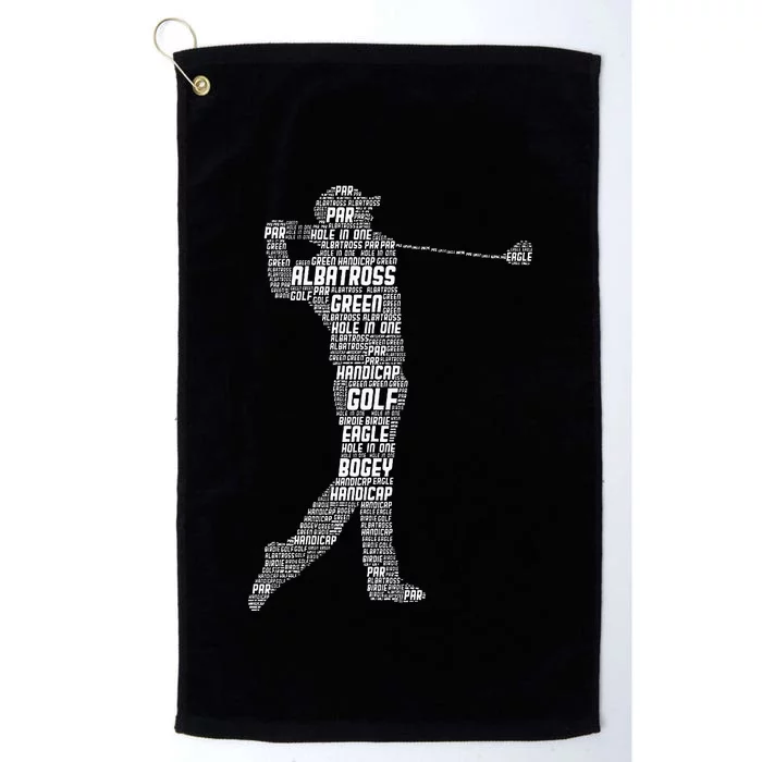 Golf Club Golfer Golfing Platinum Collection Golf Towel