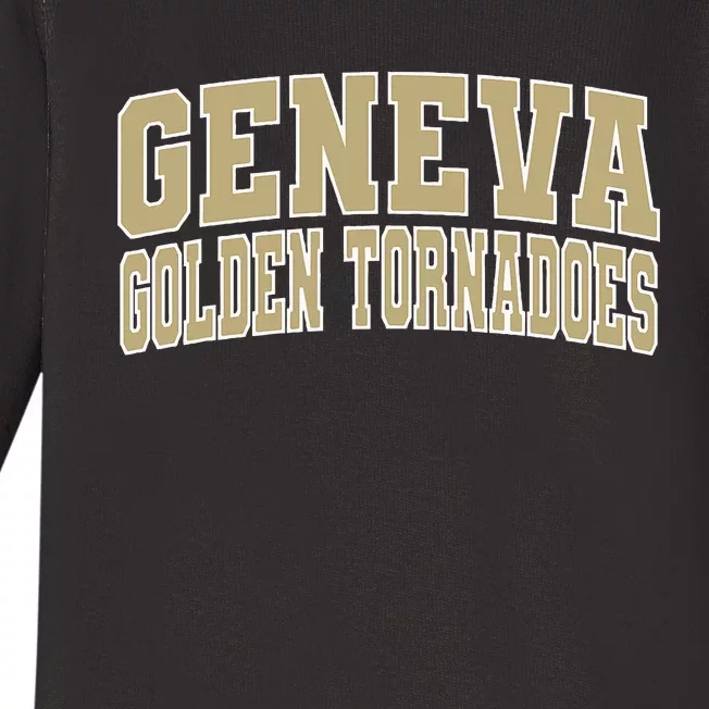 Geneva College Golden Tornadoes Baby Long Sleeve Bodysuit