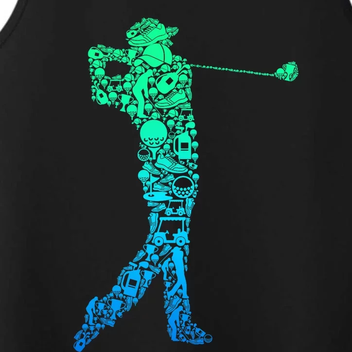 Golf Club Golfer Golfing Performance Tank