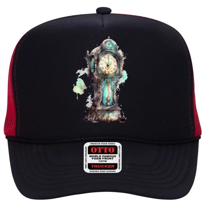 Grandfather Clock High Crown Mesh Trucker Hat