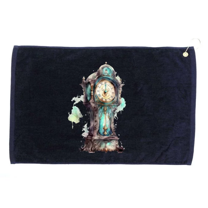 Grandfather Clock Grommeted Golf Towel