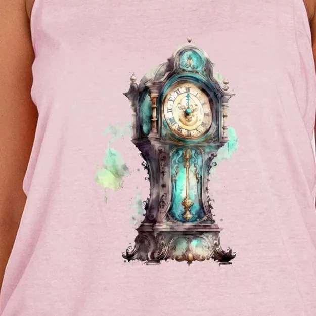 Grandfather Clock Women's Knotted Racerback Tank