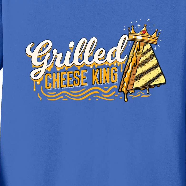 Grilled Cheese Gift For A Grilled Cheese King Gift Kids Long Sleeve Shirt