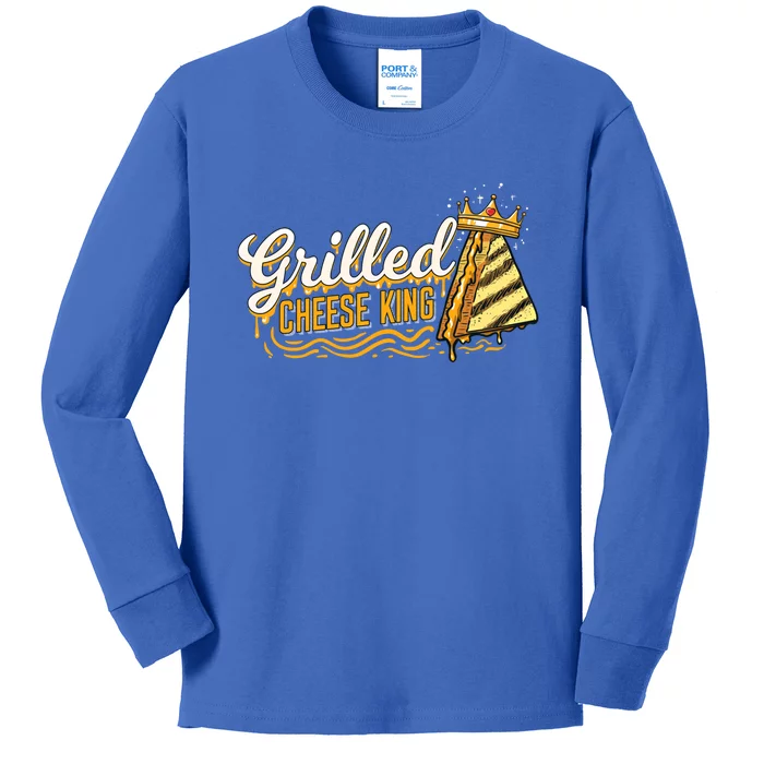 Grilled Cheese Gift For A Grilled Cheese King Gift Kids Long Sleeve Shirt