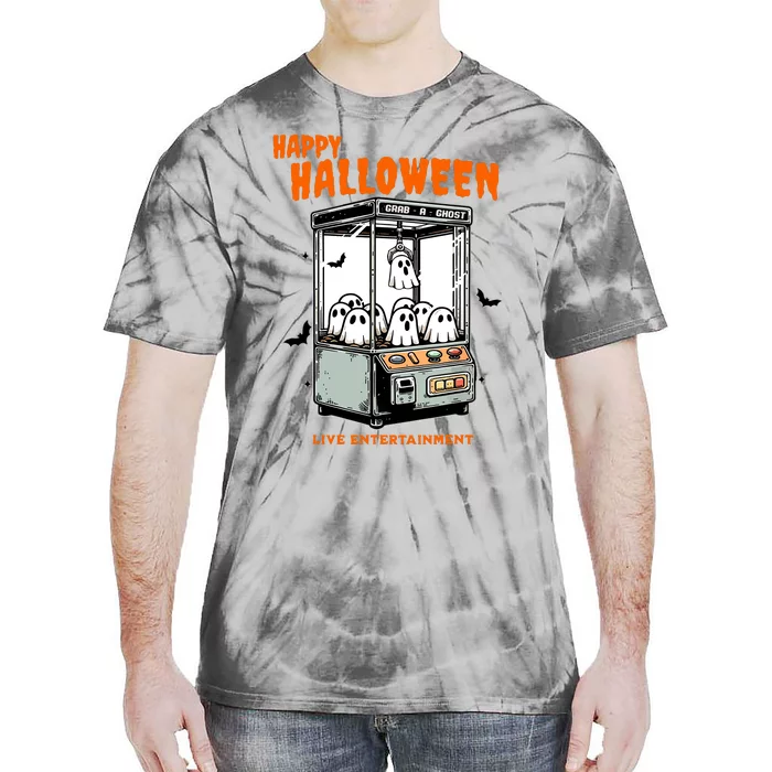 Ghost Claw Game Happy Halloween Tie-Dye T-Shirt