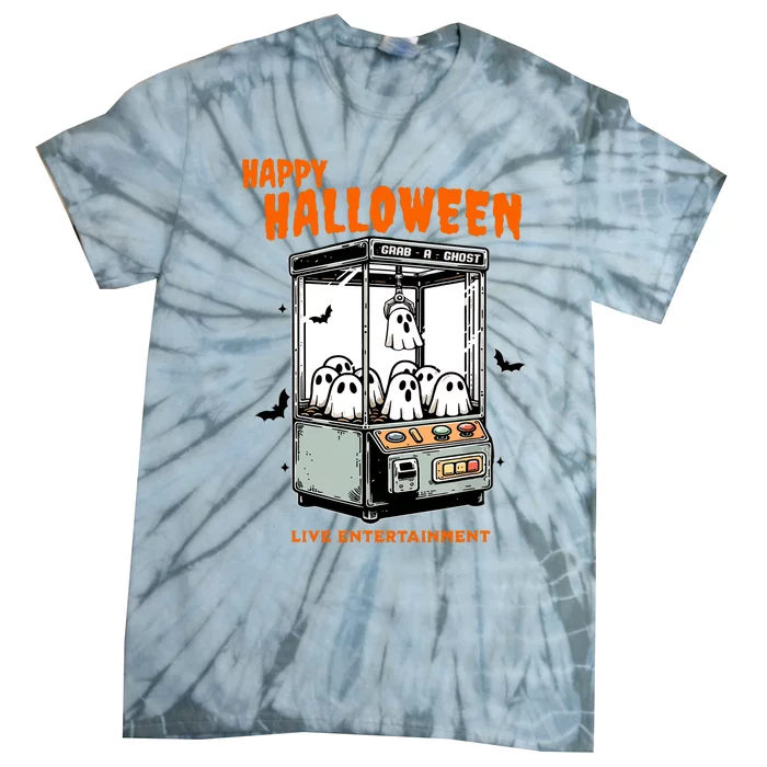 Ghost Claw Game Happy Halloween Tie-Dye T-Shirt