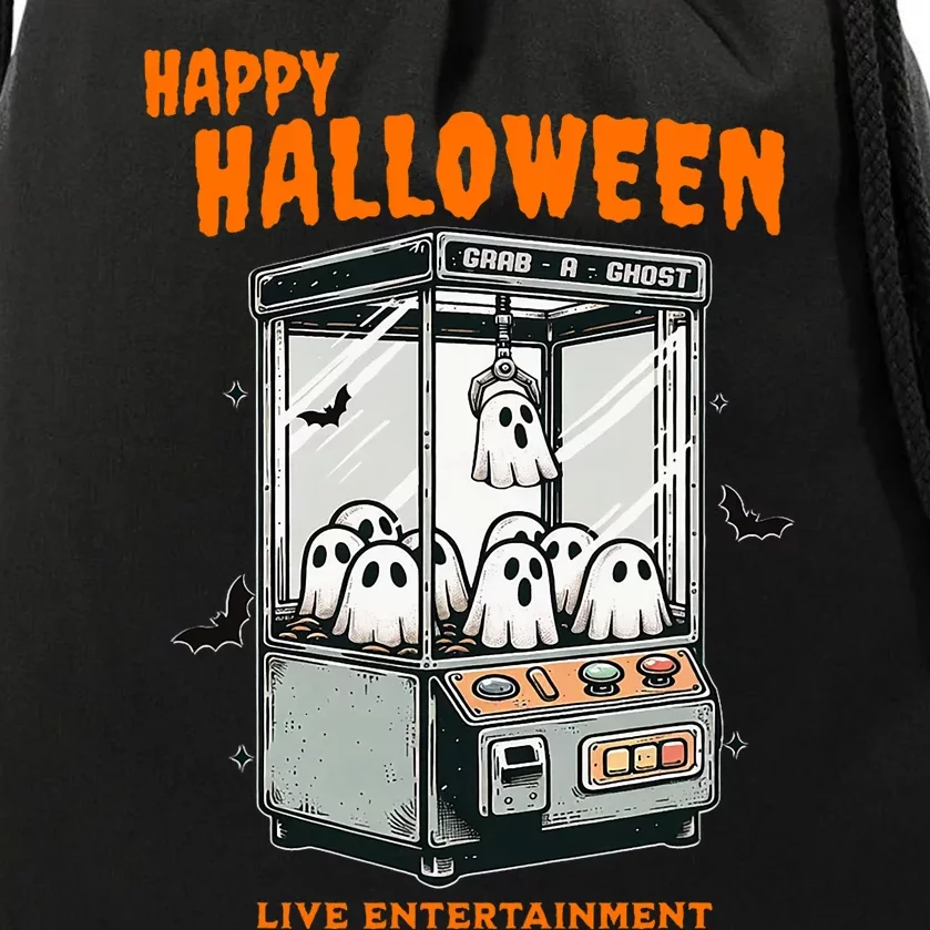 Ghost Claw Game Happy Halloween Drawstring Bag