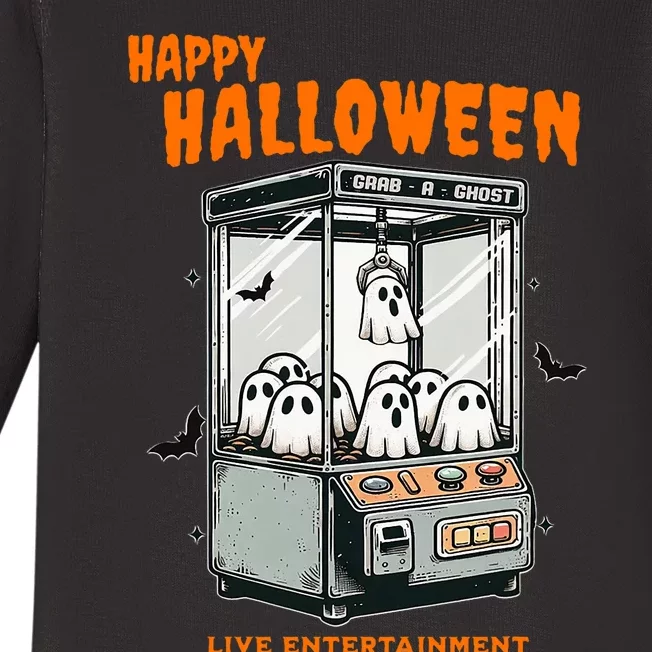 Ghost Claw Game Happy Halloween Baby Long Sleeve Bodysuit