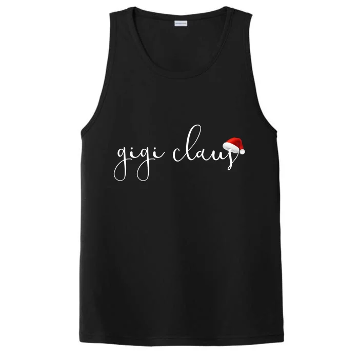 Gigi Claus Grandma For Christmas Santa Plaid Gift Performance Tank