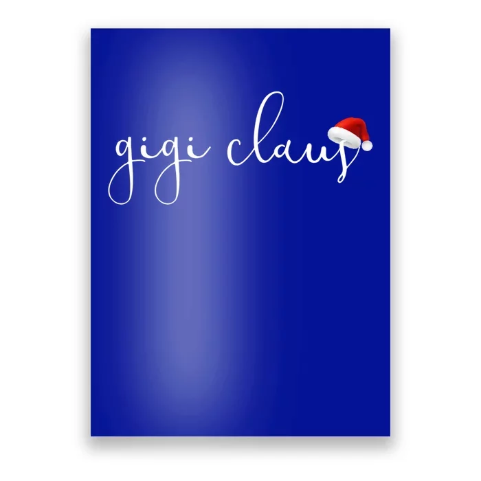 Gigi Claus Grandma For Christmas Santa Plaid Gift Poster