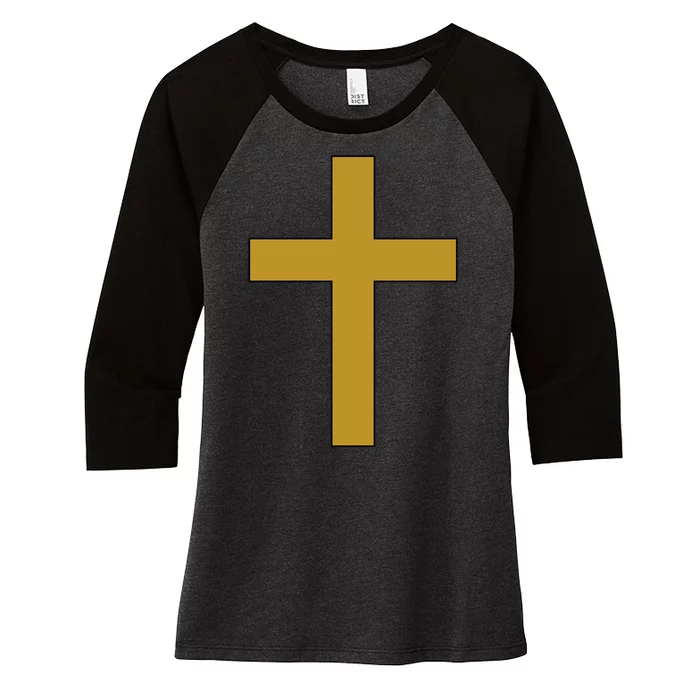 Golden Cross Women's Tri-Blend 3/4-Sleeve Raglan Shirt