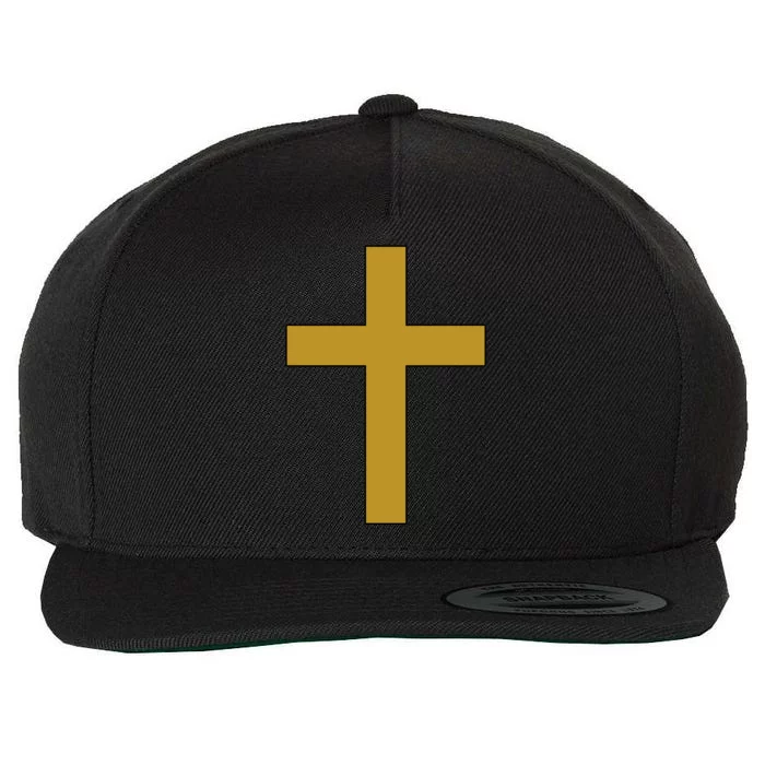 Golden Cross Wool Snapback Cap