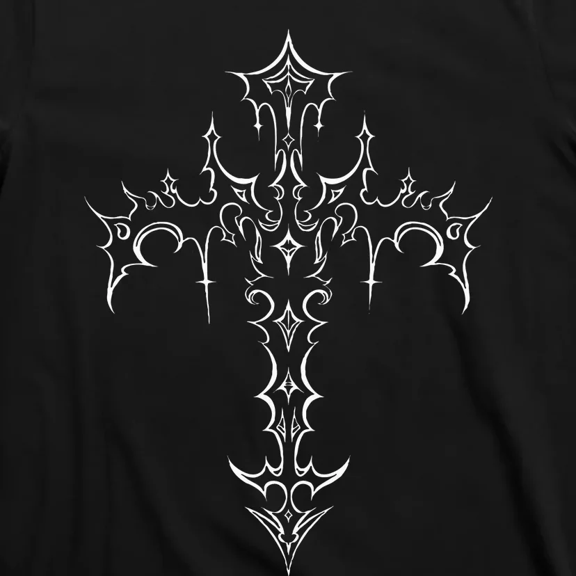 Gothic Cross Grunge Aesthetic Mall Goth T-Shirt