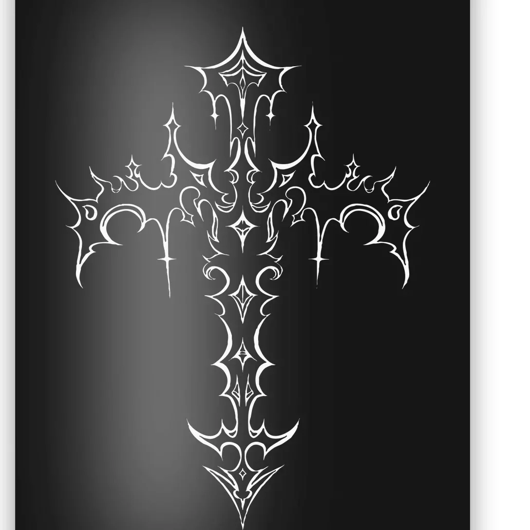 Gothic Cross Grunge Aesthetic Mall Goth Poster