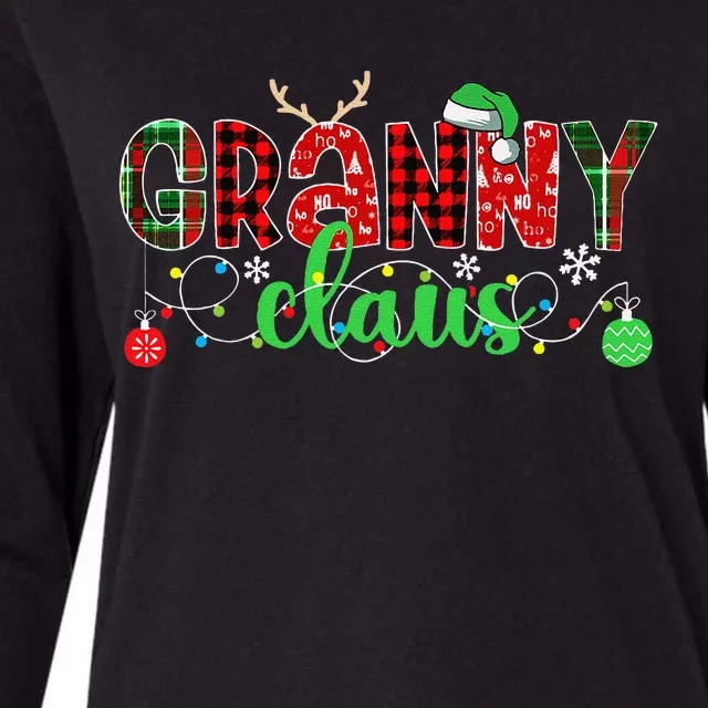 Granny Claus Granny Grandma Christmas Granny Xmas Party Womens Cotton Relaxed Long Sleeve T-Shirt